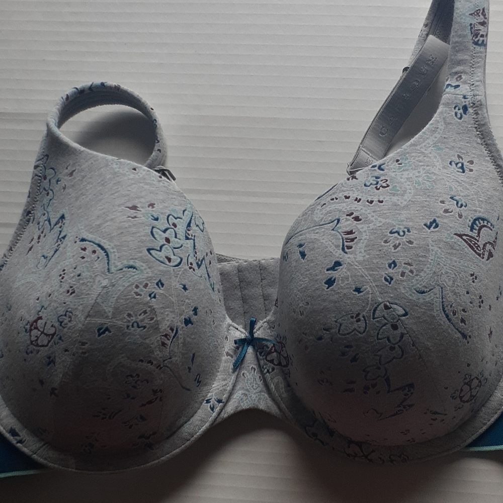 COPY - Cacique Gray floral bra 38C